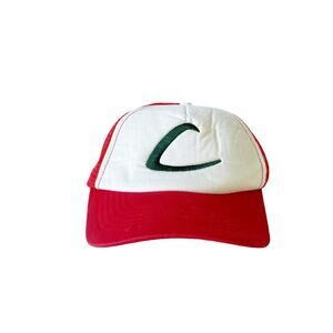 Vintage Pokemon Embroidered Ash Ketchum Snapback Trucker Hat 80s 90s